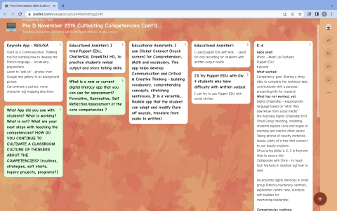 Padlet responses